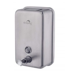 Dolphy Liquid Soap Dispenser DSDR0100 Silver Rectangle Manual SS304 1100ml
