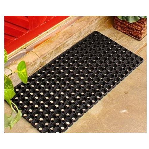 Anti slip Rubber Hollow Mat Black 18x30 Inch