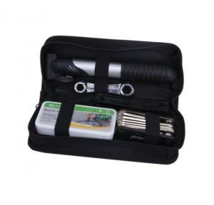 Bike Repair Multi-tool Kit Bag with Mini Pump Maintainence Tool Kit Inflator Double Saddle Canvas Bag