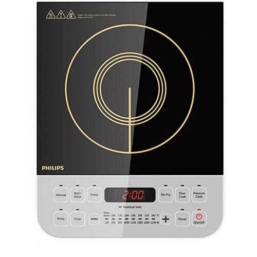 Philips Viva Collection HD4928/01, 2100-Watt Induction Cooktop (Black)