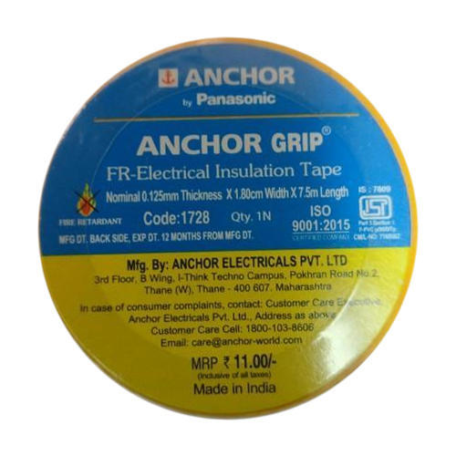 Anchor Self Adhesive PVC Electrical Insulation Tape Yellow 1.80 cm x 7.5 Mtr