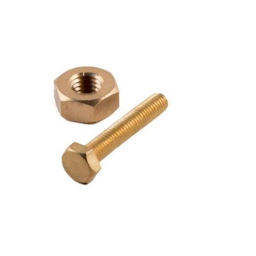 Brass Nut Bolt, Size:- 6mm x 50mm