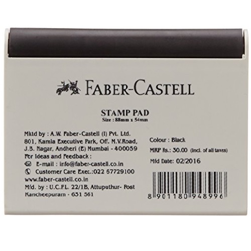 Faber Castell Black Small Stamp Pad, Size: 88 mm x 54 mm