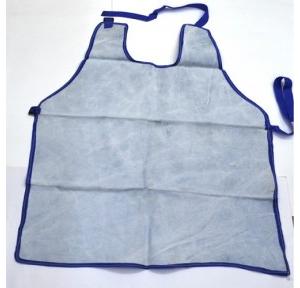 Gripwell White Single Piece Heavy Leather Apron, Size: 24 x 36 inch