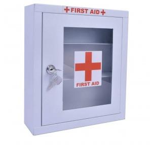 Metal First Aid Box (H) 320 x (W) 280 x (D) 80 mm, White