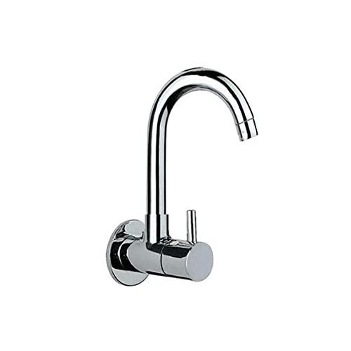 Jaquar Sink Cock with Regular Swinging Spout Wall Mounted Model With Wall Flange,  FLR-CHR-5347N