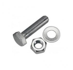 GI Nut Bolt With Washer, 6mm x 1 Inch