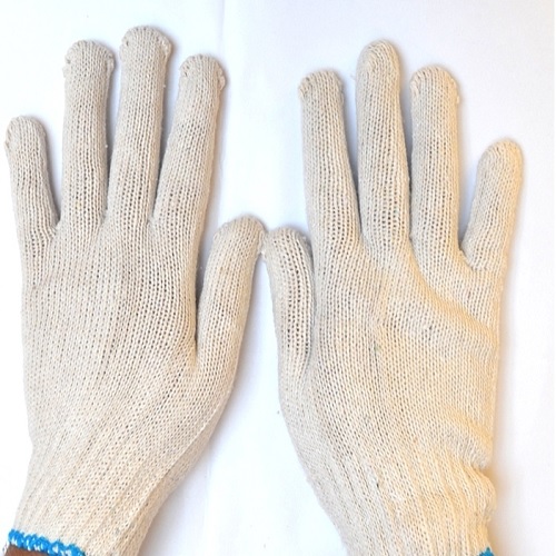 Gripwell GCKG 40 White Cotton Knited Gloves, Length: 9 inch