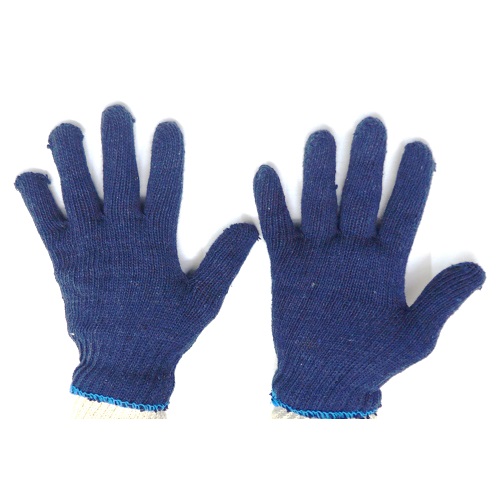 Gripwell GCKG 50 Blue Cotton Knitted Gloves, Length: 9.25 inch