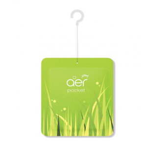 Godrej Aer Pocket Bathroom Air Fragrance, 10Gms, Fresh Lush Green