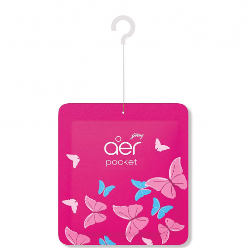 Godrej Aer Pocket Bathroom Air Fragrance 10Gms Petal Crush Pink