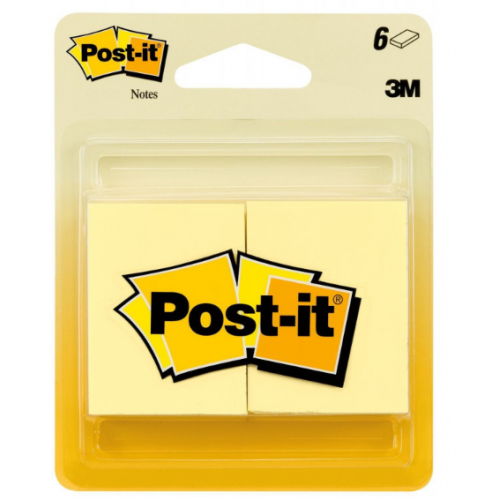 3M Post It Note Pad 3 x 4 Inch Pack Of 100 Sheets