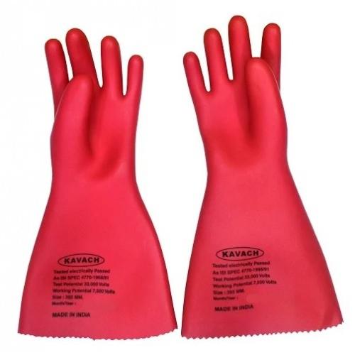 Kavach Electrical Gloves,11 KV, Length: 355 mm