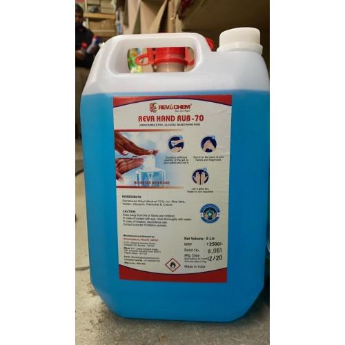 Hand Sanitizer Liquid Hand Rub Alcohol 70%, 5 ltr