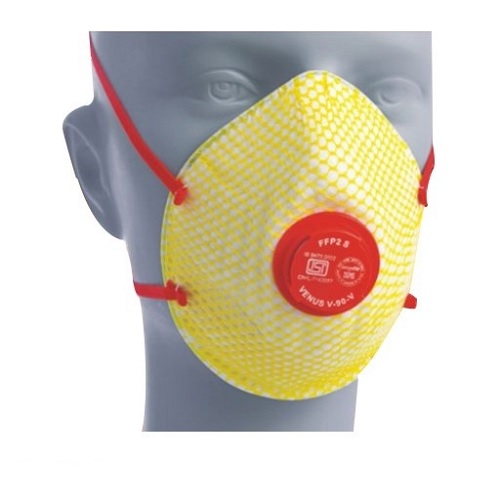 Venus V-90-V-FFP2S Yellow Rpd-Filtering Half Masks To Protect Against Parti, 19016