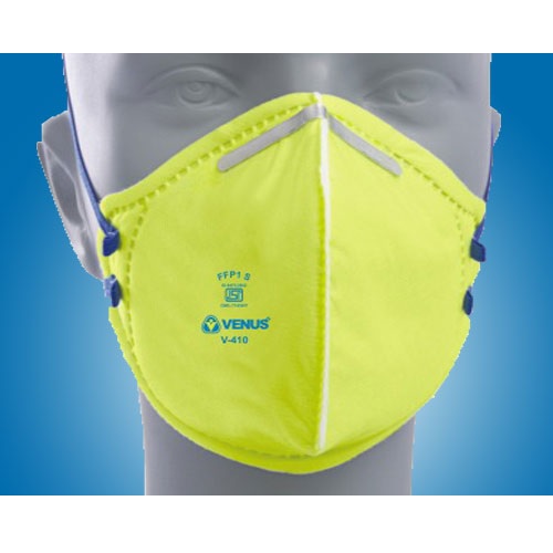 Venus V-410-FFP1S Respirator Foldflat Yellow, 14146