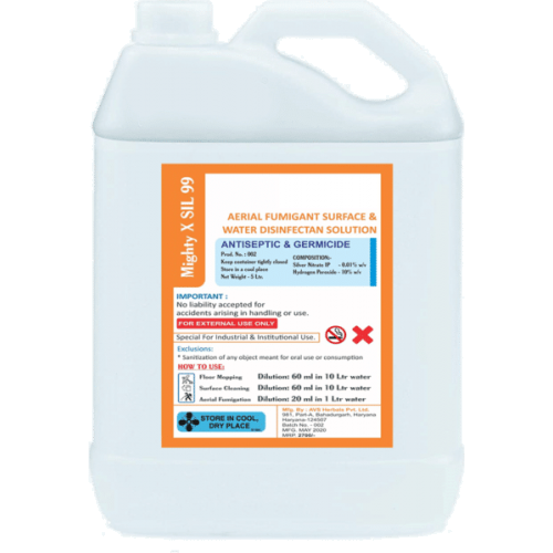 Silver Nitrate IP 0.01% Hydrogen Peroxide 10% Disinfectant Liquid 5 Litre