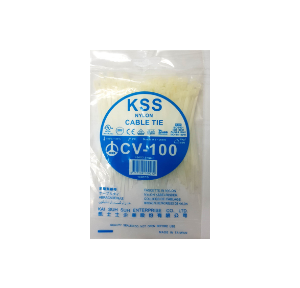 KSS Nylon Cable Tie 200mm (Pack of 100Pcs) White