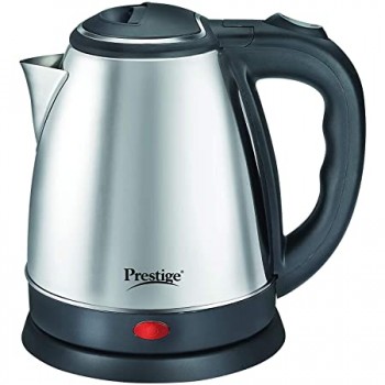 Prestige Electric Kettle PKOSS 1.5 Silver-Black 1500W 1.5 Ltr Automatic Cut-off