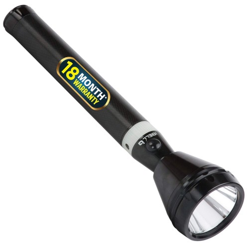 ibell Rechargeable Torch Flashlight FL8359 Long Distance Beam Range, Aircraft Aluminum Body with Ultra Bright LED Light(Black)