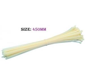 Cable Tie Nylon White, 450 mm (Pack of 100 Pcs)