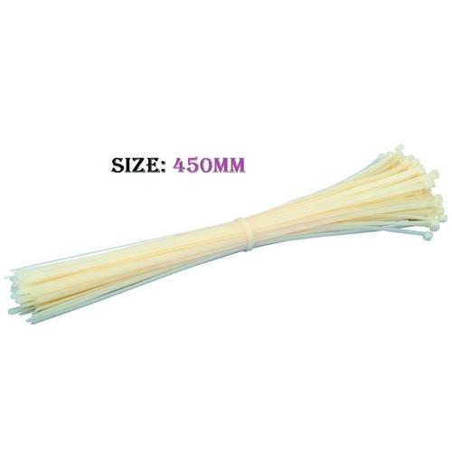 Cable Tie Nylon 450mm White Pack of 100