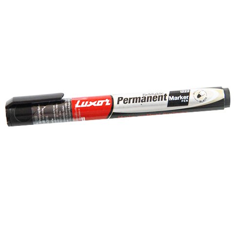 Luxor Permanent Marker Pen Black 1523 (Pack of 5)