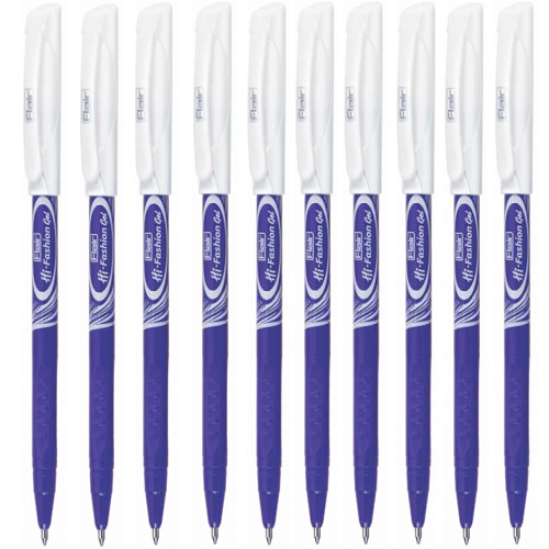 Flair Hi Fashion Gel Pen, Blue Pack of 10