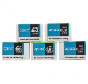 Apsara Non-Dust Regular Eraser (Pack of 8 Pcs)