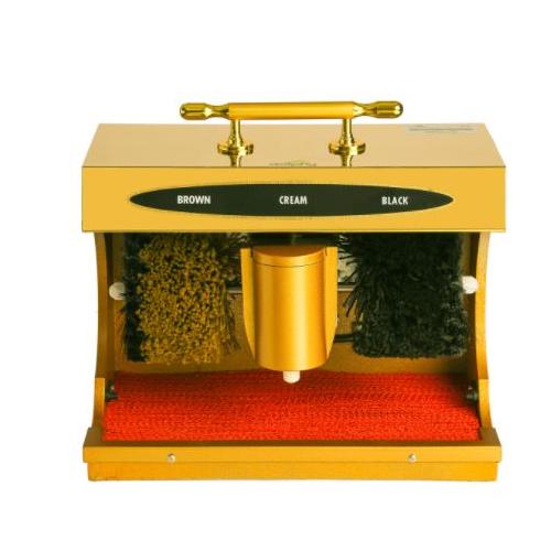 Dolphy Automatic Shoe Shining Machine 304 Wood Stainless Steel 90 W Gold DSPM0010