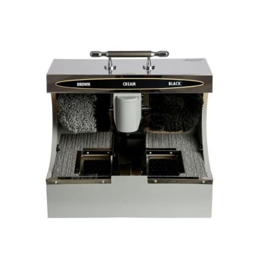 Dolphy Shoe Shining Machine with Sole Cleaner 304 Wood Stainless Steel 40 W Silver DSPM0007