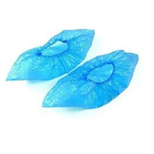 Dolphy Shoe Cover Disposable Polyethylene(PE) Gsm 30-50 Blue Pack of 100 Pcs DSCD0003