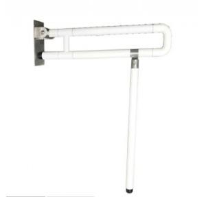 Dolphy Handicap Grab Bar Foldebale WC Area with Stand Stainless Steel Tube Coated With 5mm Nylon 200 Kg 605 mm DHGB0005