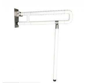 Dolphy Handicap Grab Bar Foldebale WC Area with Stand Stainless Steel Tube Coated With 5mm Nylon 200 Kg 605 mm DHGB0005
