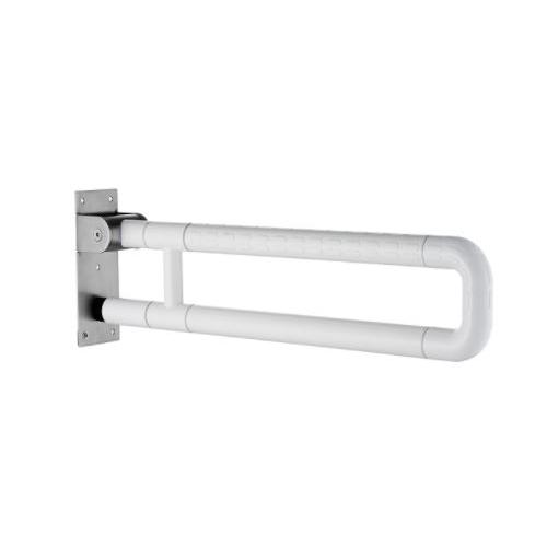 Dolphy Handicap Grab Bar Foldebale WC Area  Stainless Steel Tube Coated With 5mm Nylon 200 Kg 605 mm DHGB0002