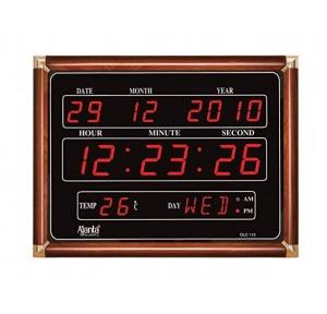 Ajanta Quartz Digital Clock Plastic Size 29.6x39.6 CM OLC 105 Black