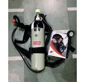 SCBA - Breathing Apparatus Fenzy : Consist of Full Face Piece with Back Pack with Demand Valve, Pressure Gauge and Warning Whistle as per EN 137, and with 300 bar x 6ltrs Capacity (45min) ISI Marked and PESO Approved Steel Cylinders