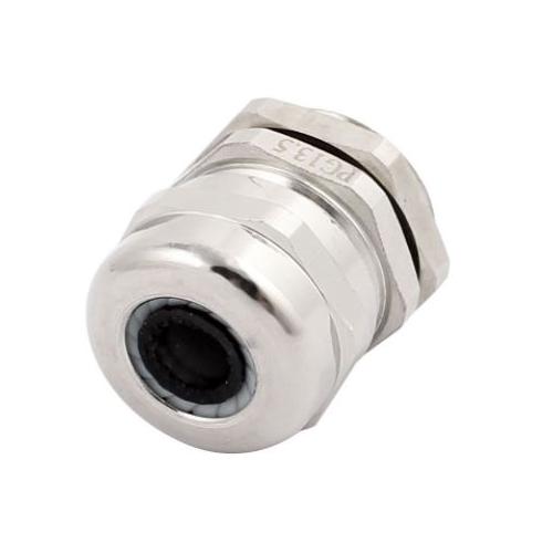 Zetalux PG Metal Cable Gland Brass With Nickel Plated 12-6 mm, Outer Dia: 20.4mm, PG-13.5