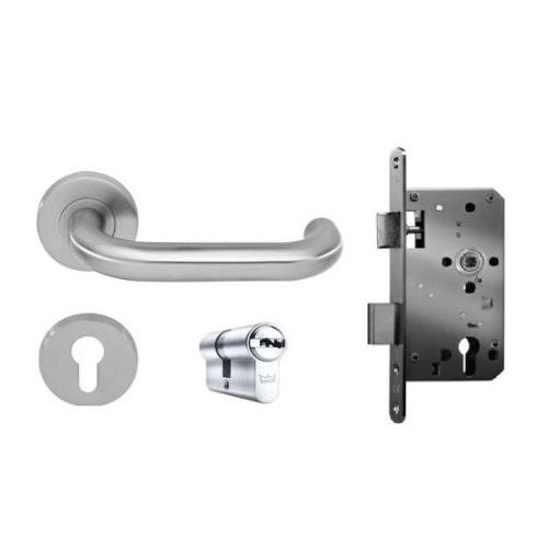 Dorma Lever Handle D Type Pure 8100 with 60mm EPC both Side Key Cylinder