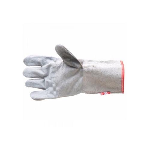 AIQS LI01 White Industrial Leather Gloves