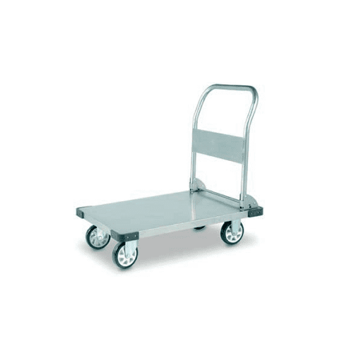 SS-202 PLATFORM TROLLEY 300-500kg CAPACITY Shape Rectangle Size 1500mm x 900mm with Fold-able handle Size 32 Inch & Caster wheel Size 4 inch