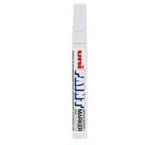 Uniball Uni Paint Marker, Bullet Shaped Acrylic Nib, Line Width Approx. 2.2mm - 2.8 mm,White PX-20