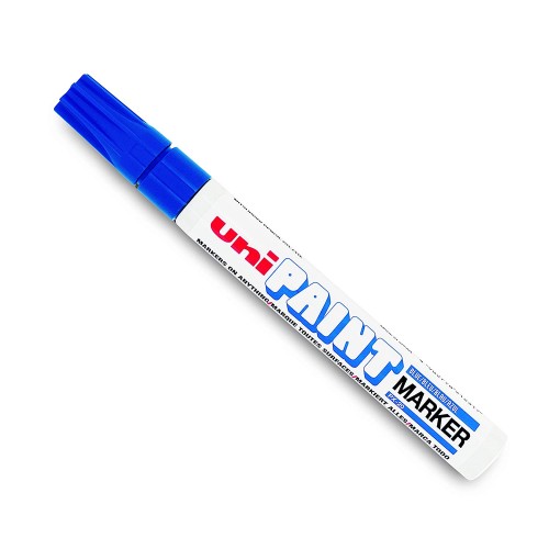 Uniball Uni Paint Marker, Bullet Shaped Acrylic Nib, Line Width Approx. 2.2mm - 2.8 mm, Blue PX-20