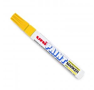 Uniball Uni Paint Marker, Bullet Shaped Acrylic Nib, Line Width Approx. 2.2mm - 2.8 mm, Yellow PX-20