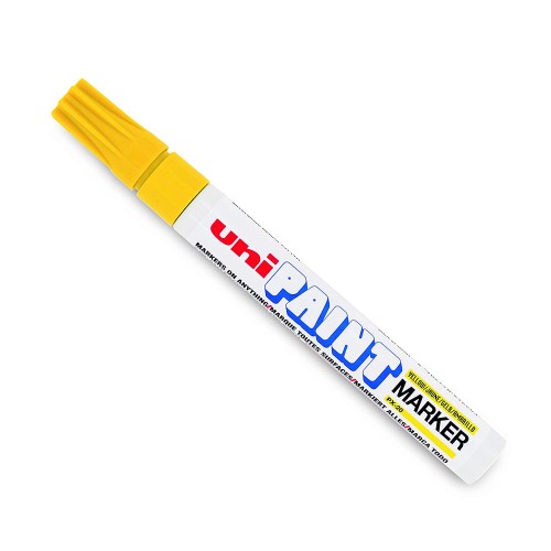 Uniball Uni Paint Marker, Bullet Shaped Acrylic Nib, Line Width Approx. 2.2mm - 2.8 mm, Yellow PX-20