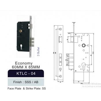 Kent Economy SS Door Lock, AB Finish, 60x85mm, KTLC-04