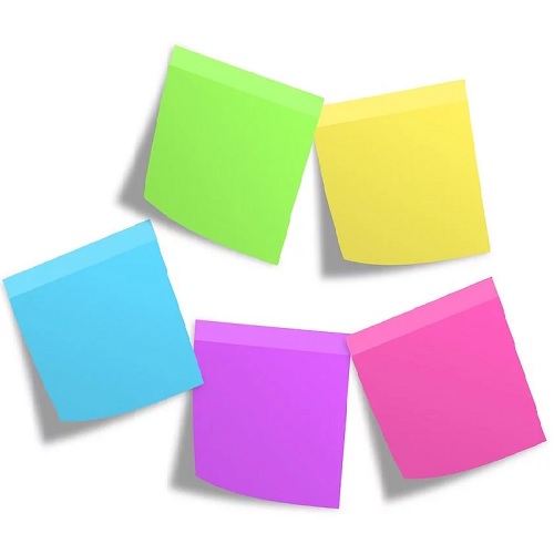 3A Sticky Multi Colored Note Pad, 3x3 Inch (50 Sheets)
