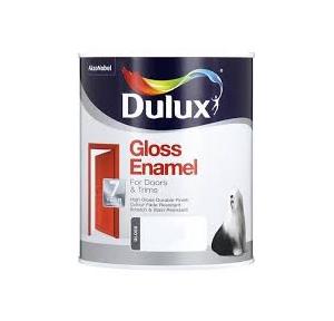 Dulux High Gloss Enamel Paint Black 1 Ltr