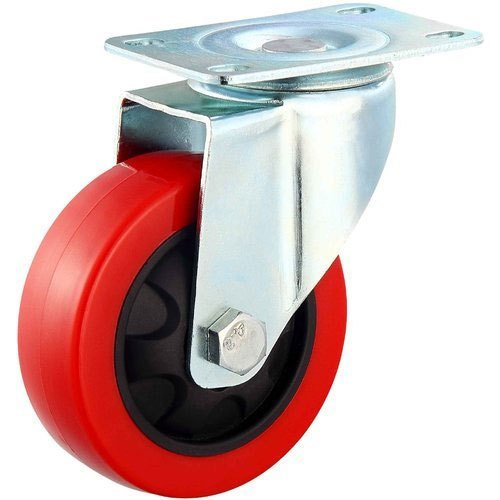 Wheel Nylon Trolley  Without Break, 4x1.25 Inch, 360 Revolving