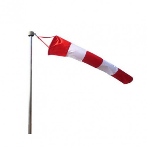 Safety Windsock Indicator Flag ( Red and White )